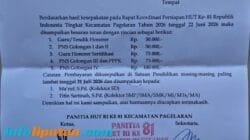 VIRAL SURAT EDARAN PUNGUTAN HUT RI KE-81 TUAI SOROTAN